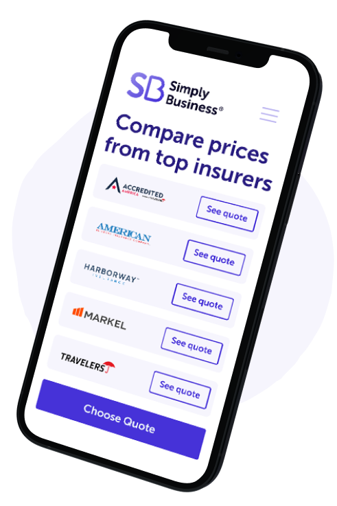 Simply Business quote Step 2 - Receive and compare quotes from top rated insurers